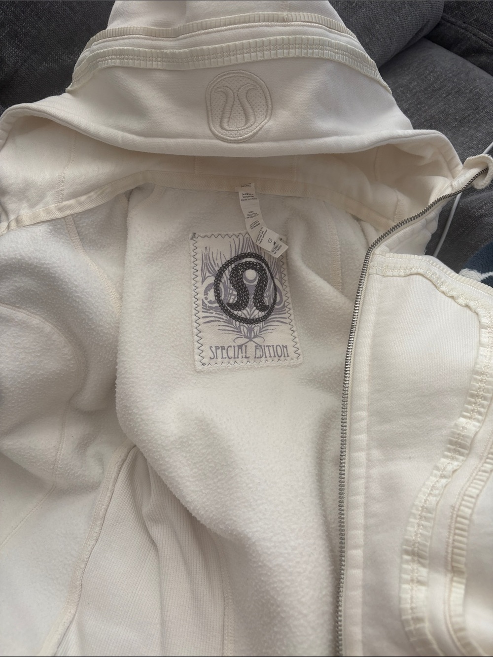lululemon athletica Women's White Special Edition Bomber Jacket